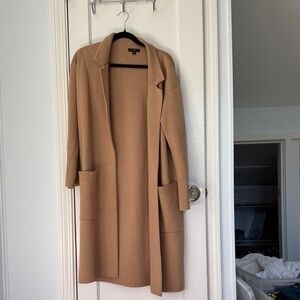 Women's J crew Camel Open-Front Long sweater coat, sold out style